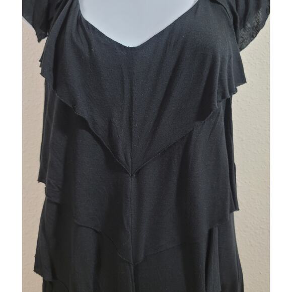 Cabi Black Multi Tiered Ruffled Top Medium Soft Flowy Lightweight Flowy Soft - Picture 6 of 6